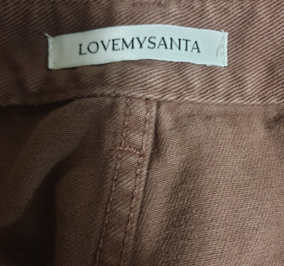 러브마이산타 커브드 와이드 코튼팬츠 모카 (32) 상품이미지3