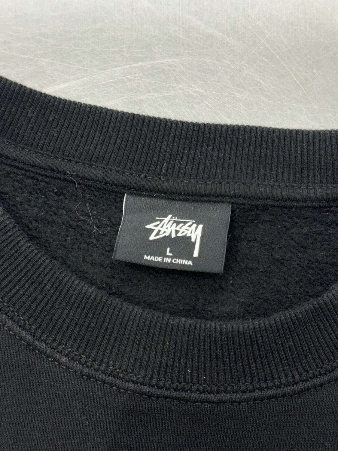 스투시 레터맨 크루넥 블랙 스웨트 셔츠 상품이미지7