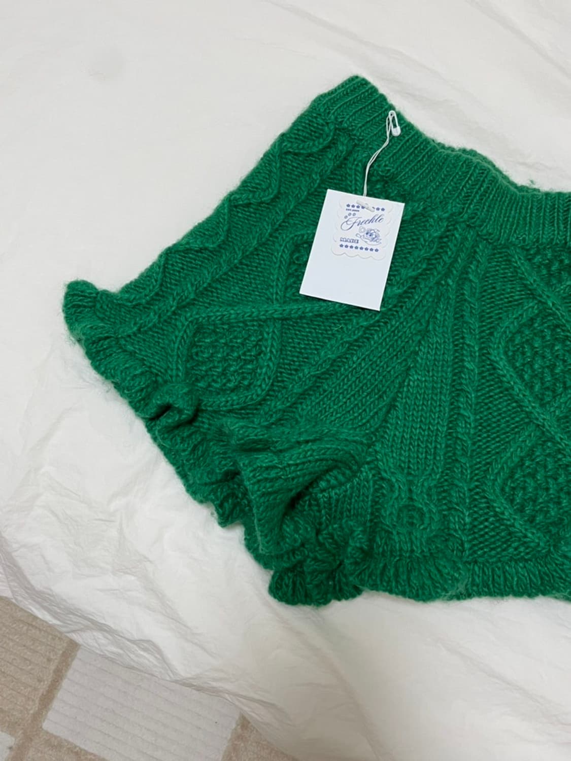 프레클 연말룩 크리스마스 꽈배기 니트숏팬츠 상품이미지7