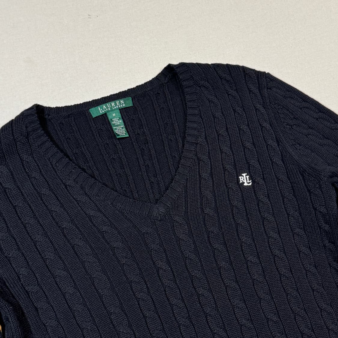M) 폴로 랄프로렌 케이블 꽈배기 라운드넥 니트 상품이미지5