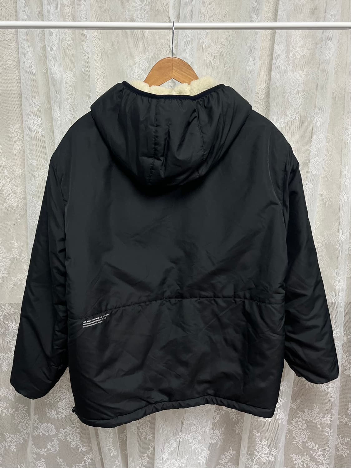 XL) 커버낫 리버시블 후리스 자켓 블랙 상품이미지2