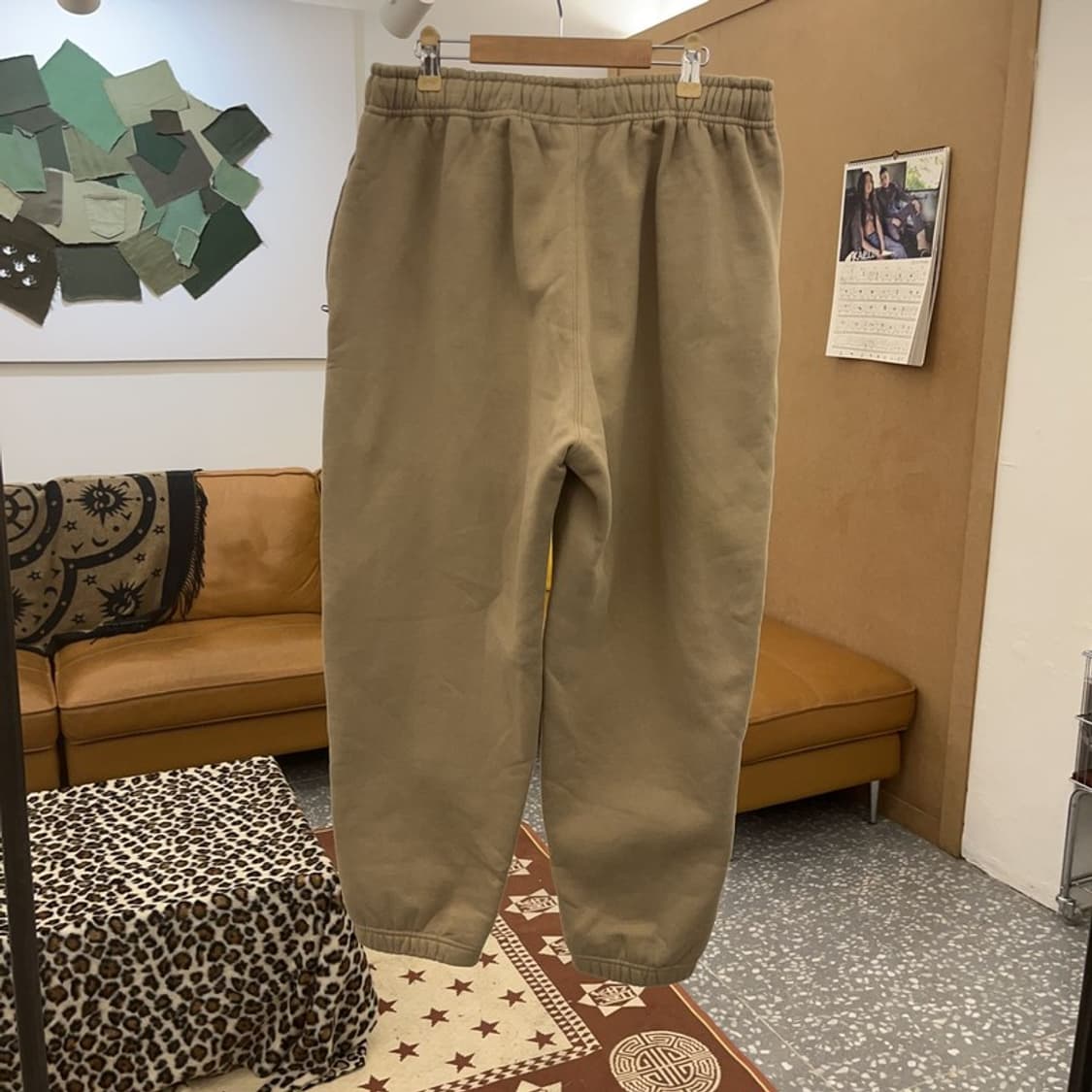 나이키 빈티지 레트로 캐주얼 폭닥 베이지 스웻팬츠 M C09320 상품이미지4