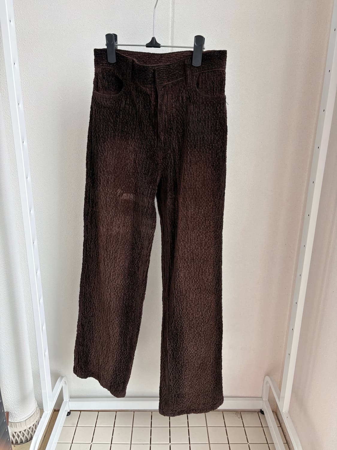 Noirer 노이어 웨이브 코듀로이 그라데이션 팬츠 브라운 38 상품이미지3