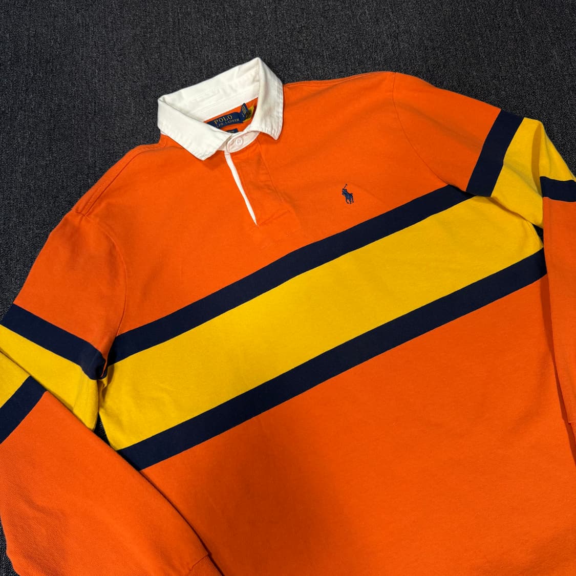 폴로 랄프로렌 오렌지 럭비 셔츠  상품이미지2
