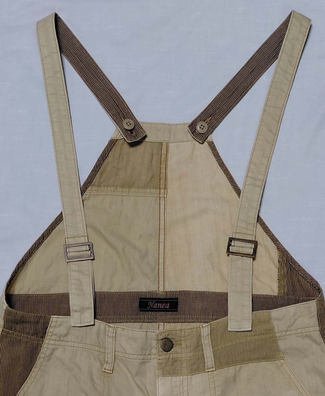 [Nanea] 나네아 빈티지 패치워크 코튼 오버롤 (Free) 상품이미지3
