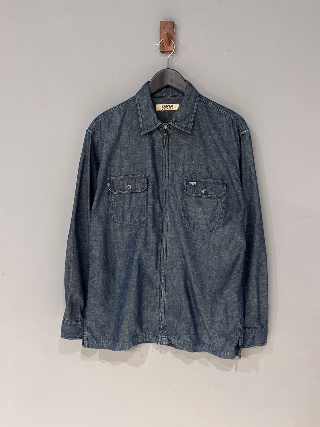 간사이 야마모토 진스 인디고 데님 집업자켓 상품이미지2