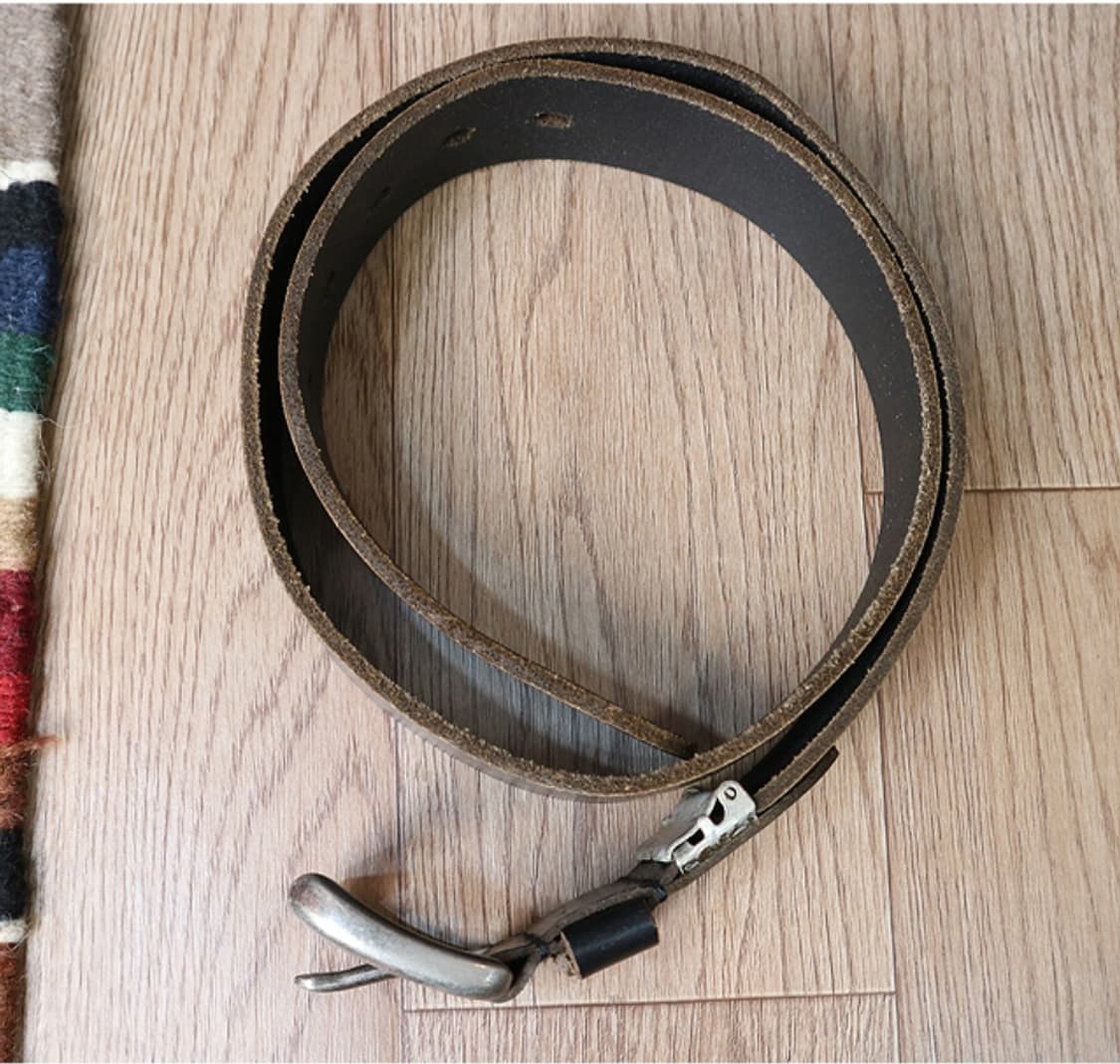 일본판 EDWIN 에드윈 두툼 튼튼한 소가죽 벨트 29-32 상품이미지2