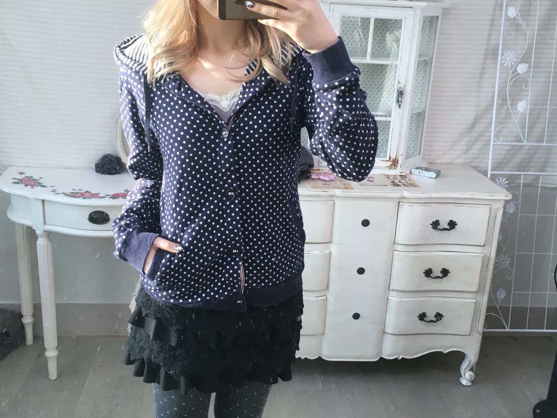 University of Oxford 도트 후드 집업 상품이미지6