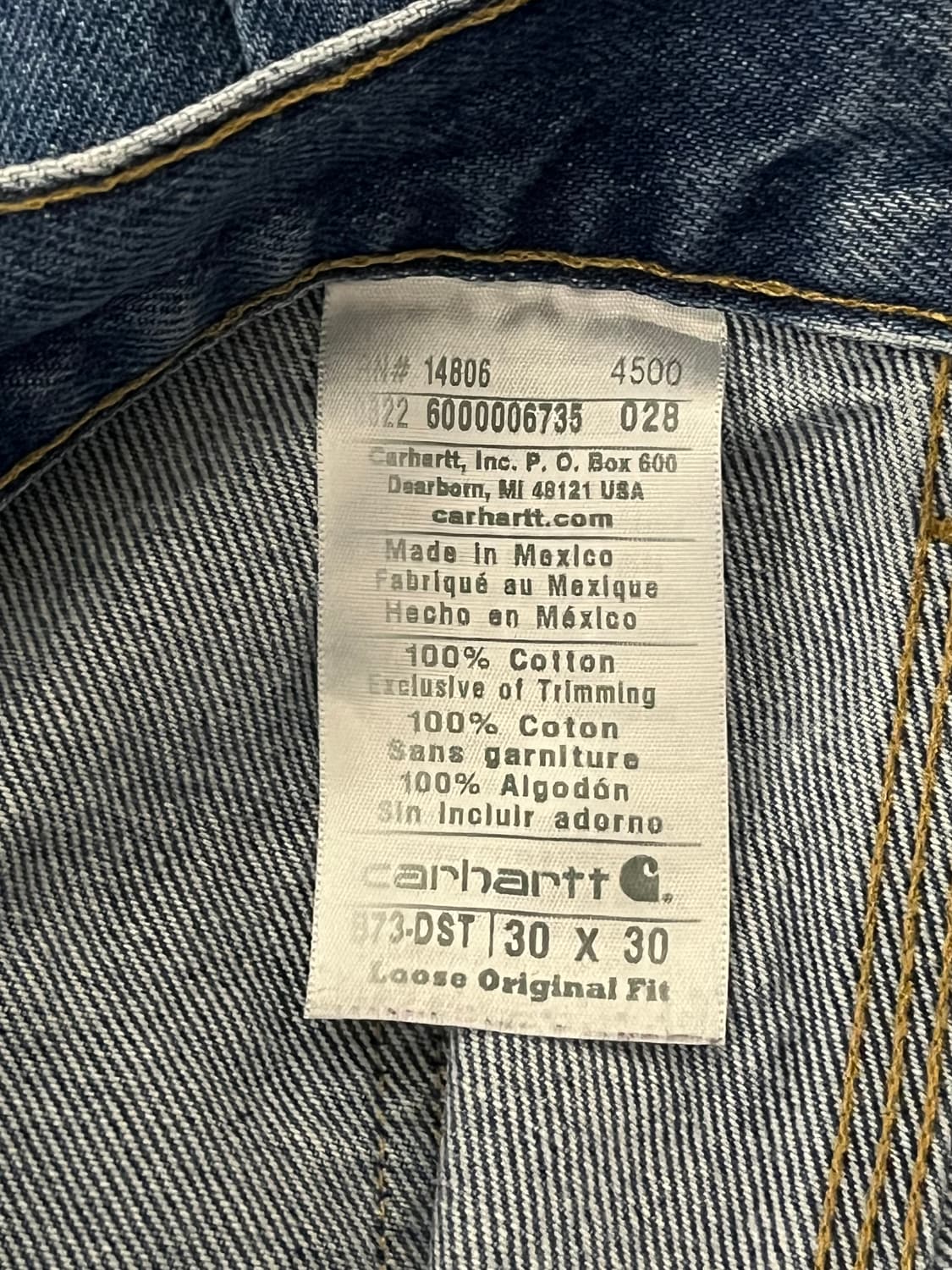 칼하트 더블니 B73 30x30 상품이미지4