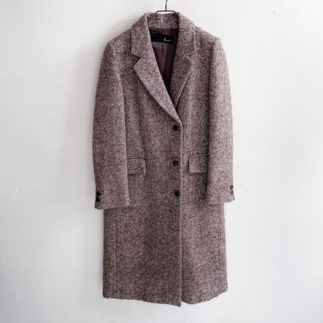 21FW 지컷 울 블렌드 헤링본 싱글 코트 상품이미지7