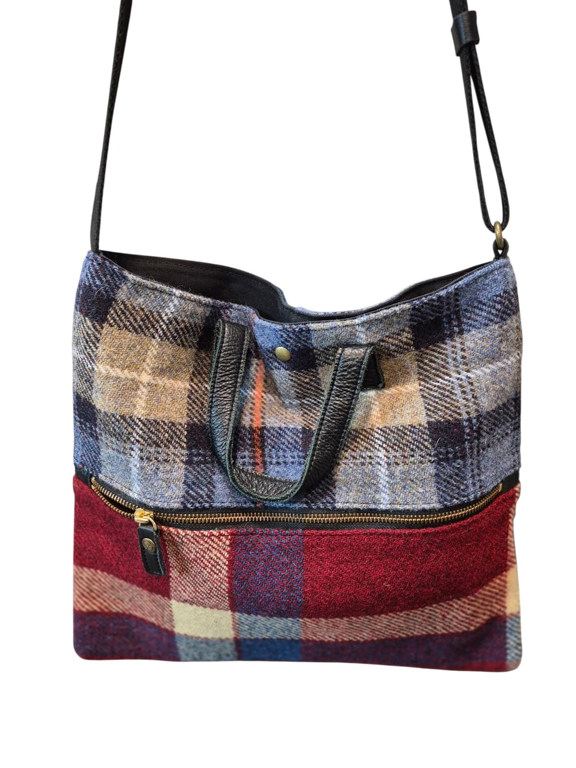 Harris Tweed 패치워크 체크 숄더백 토트백 상품이미지4