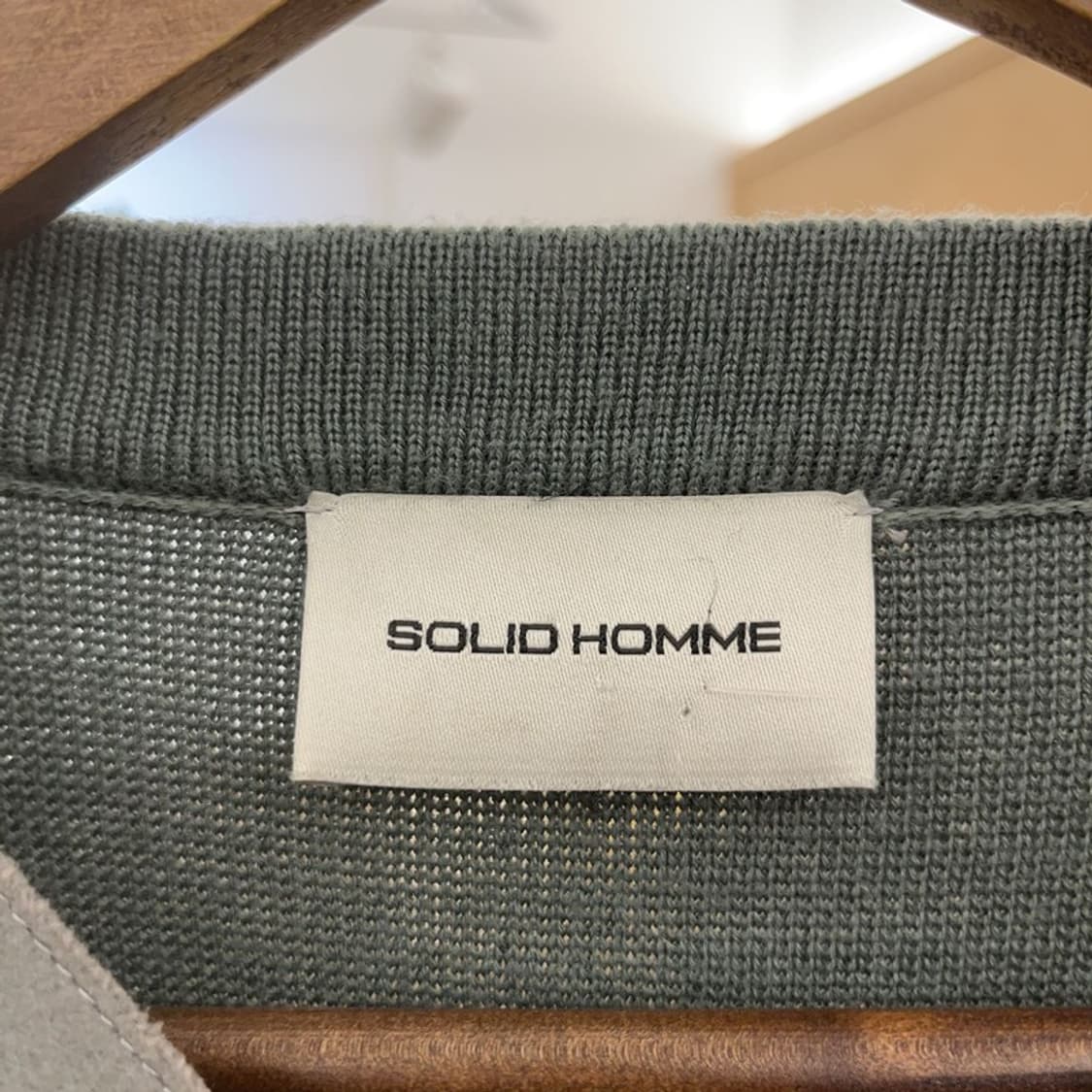 솔리드옴므 한섬 모던시크 울캐시미어 펠트 니트 맨투맨 50 C09267 상품이미지5
