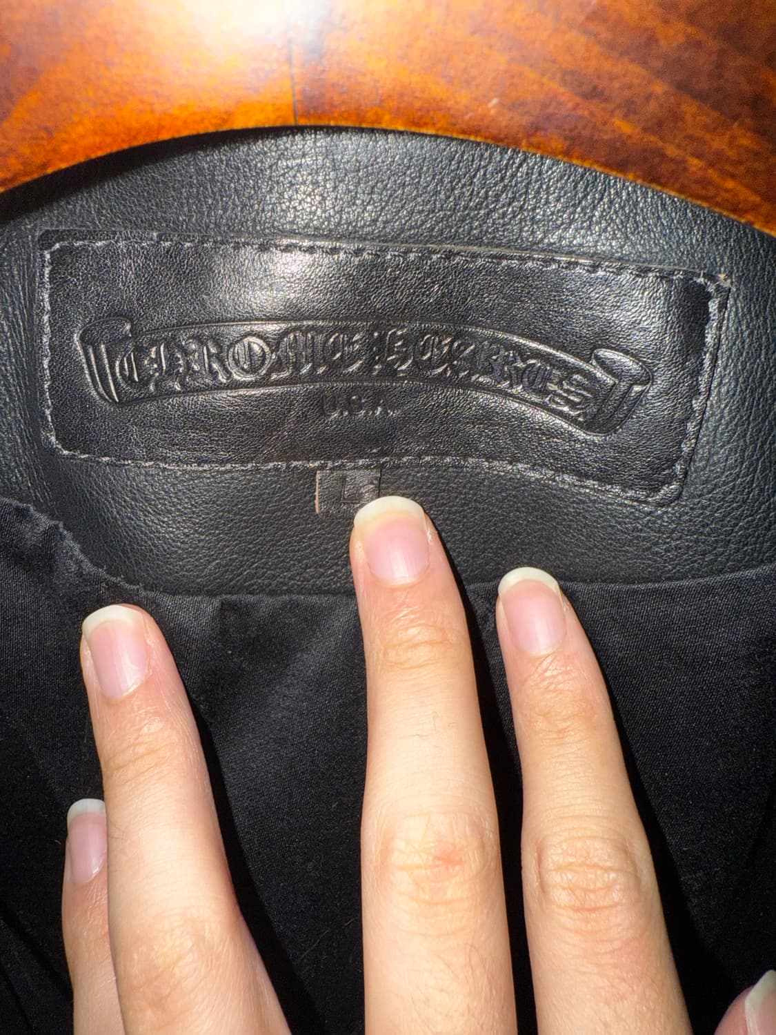 크롬하츠 가죽 후드 코트 상품이미지6