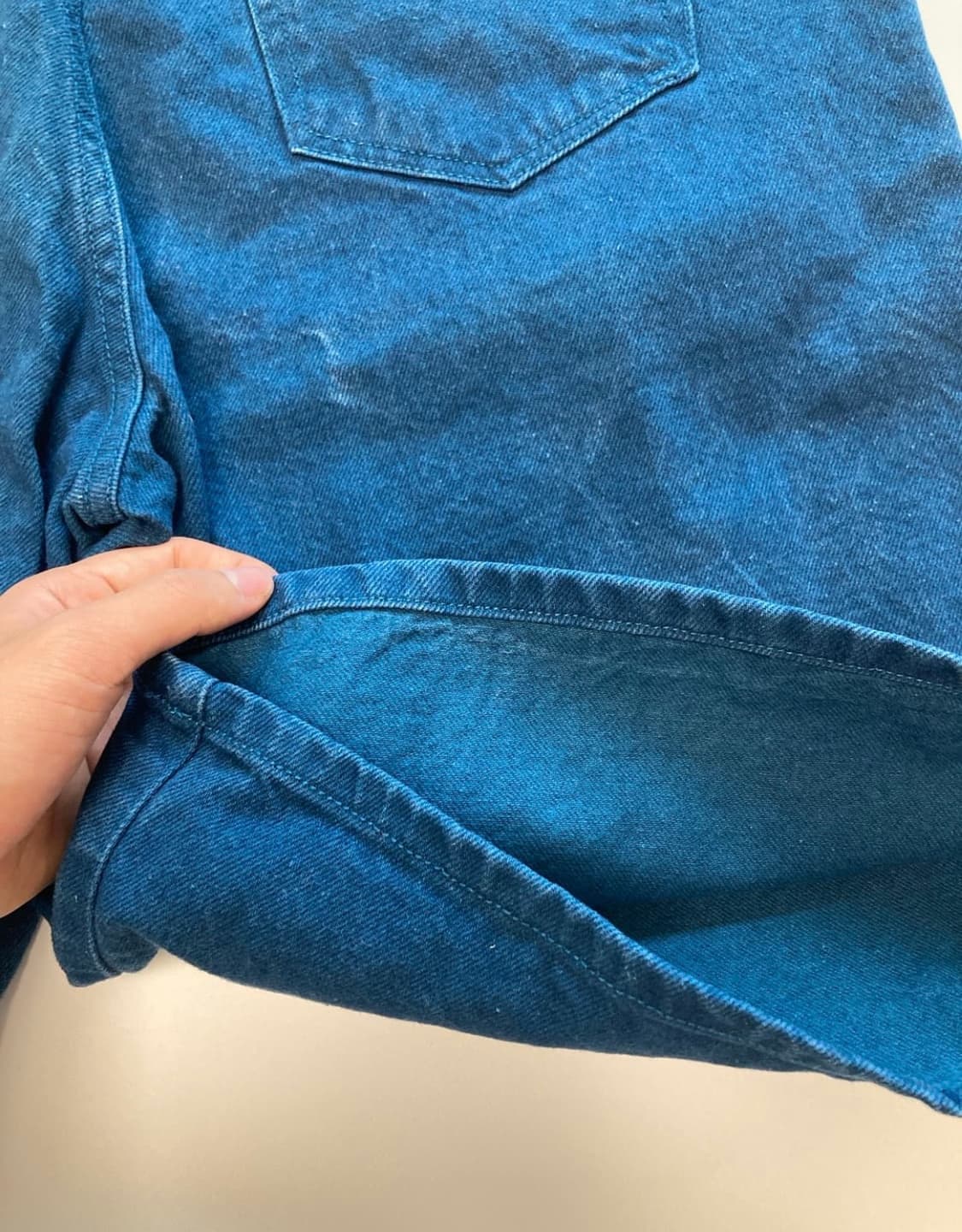 90s guess usa made 다잉 데님 숏츠 상품이미지8
