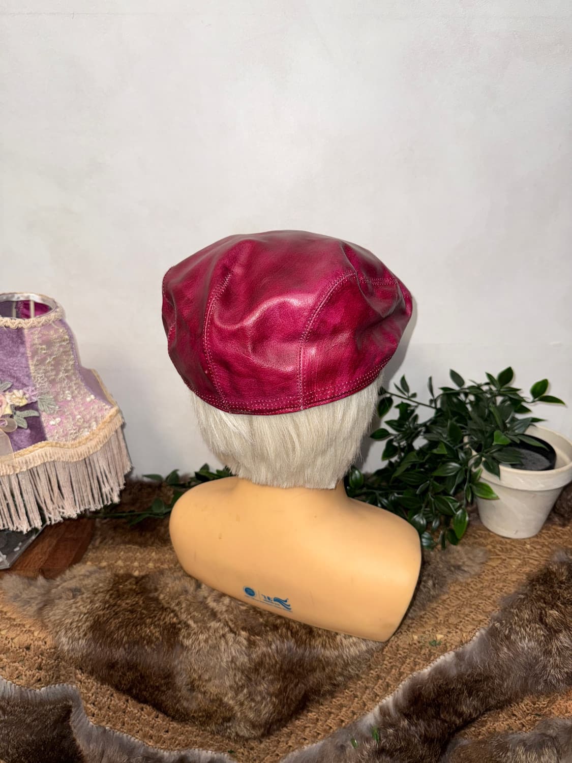 Cherry pink painted hunting cap 상품이미지2