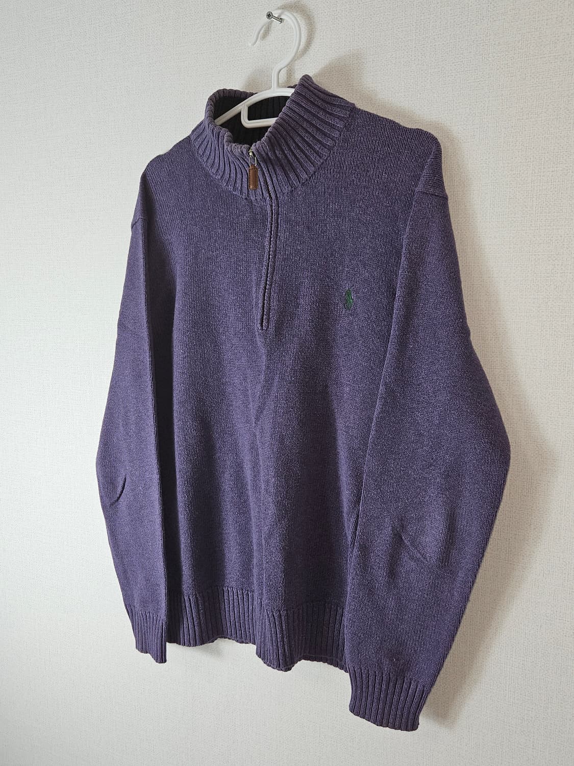 폴로 랄프로렌 퍼플 니트 하프집업 반집업 95 상품이미지2