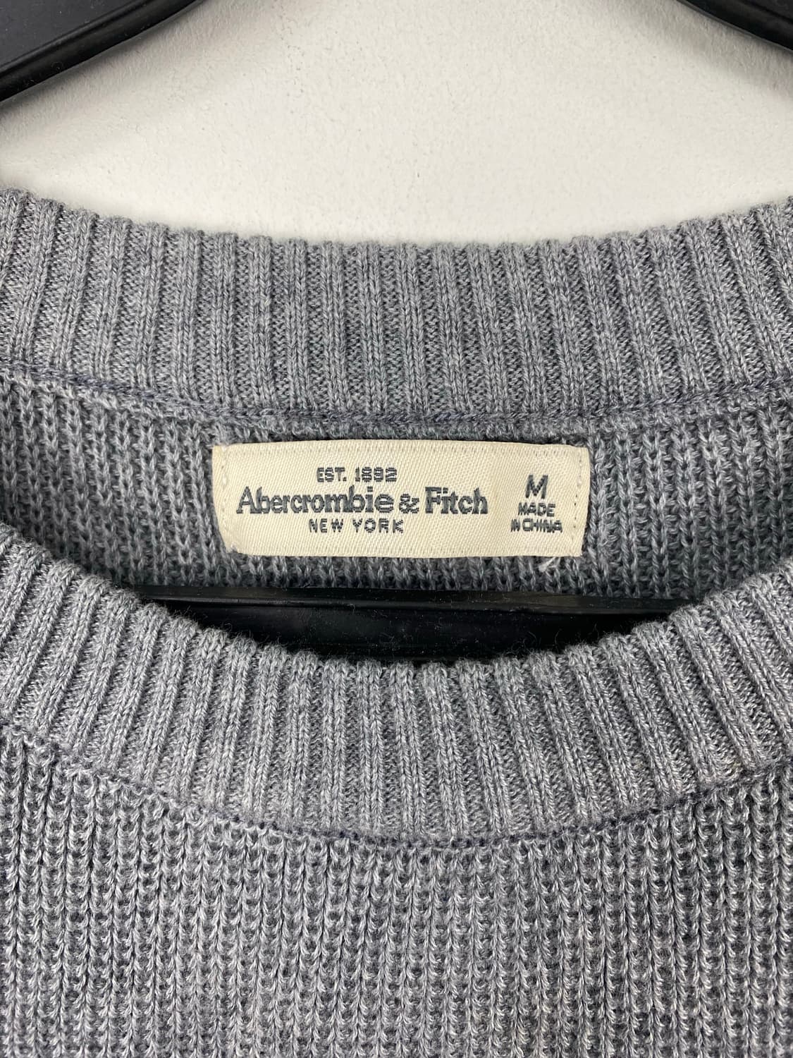 아베크롬비 코튼 혼방 니트 스웨터 그레이 M <668> 상품이미지5