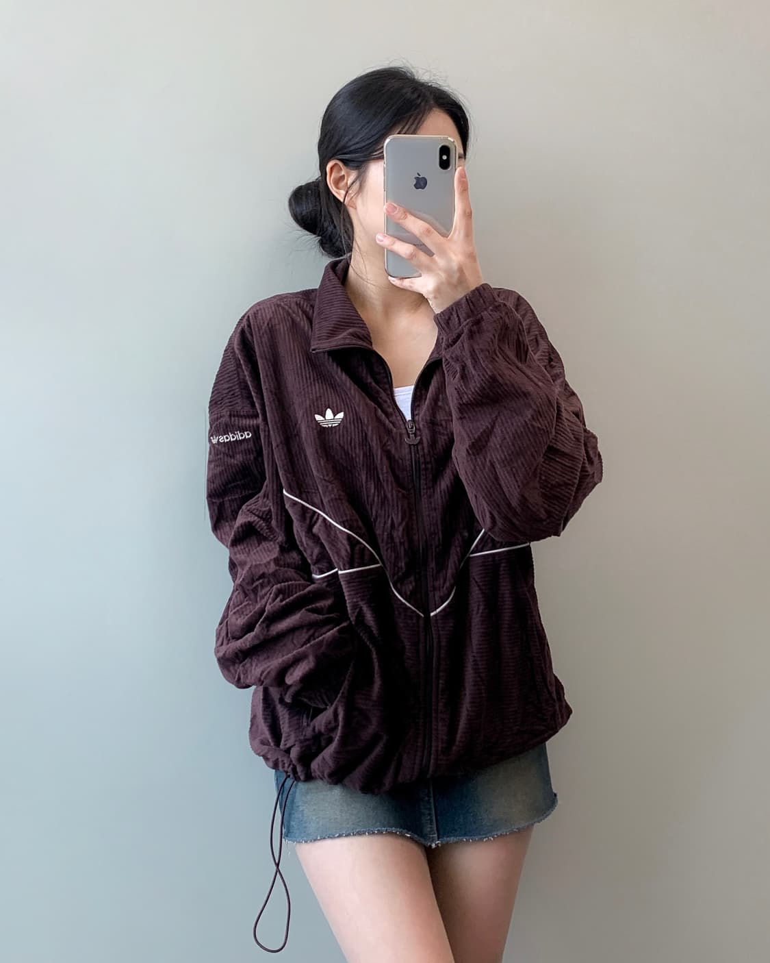 아디다스 브라운 코듀로이 트랙탑 상품이미지2