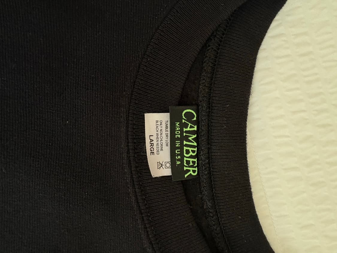 Camber 맨투맨 블랙 L 캠버 상품이미지2