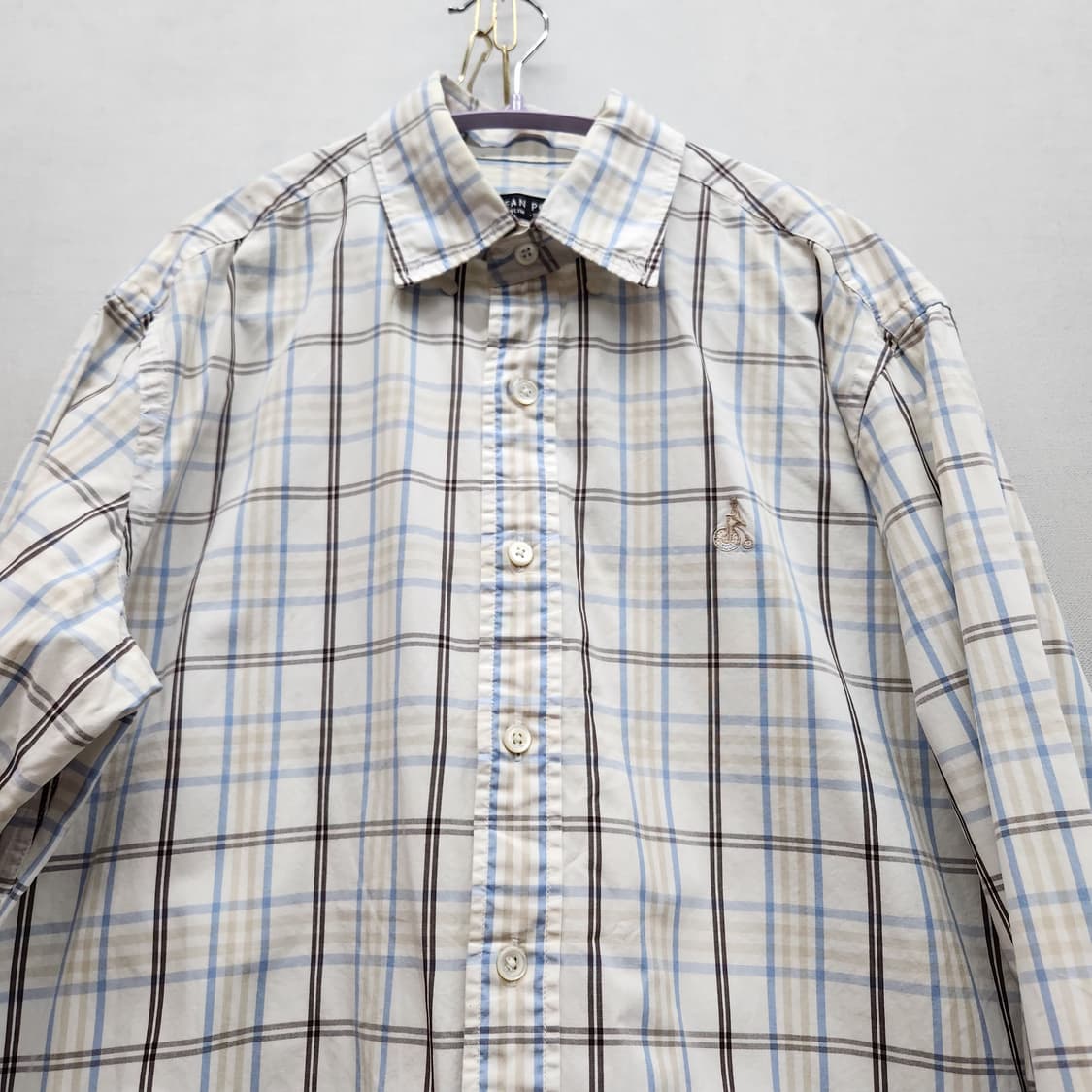 빈폴 오가닉 코튼 로고 체크 셔츠100(L) 상품이미지2