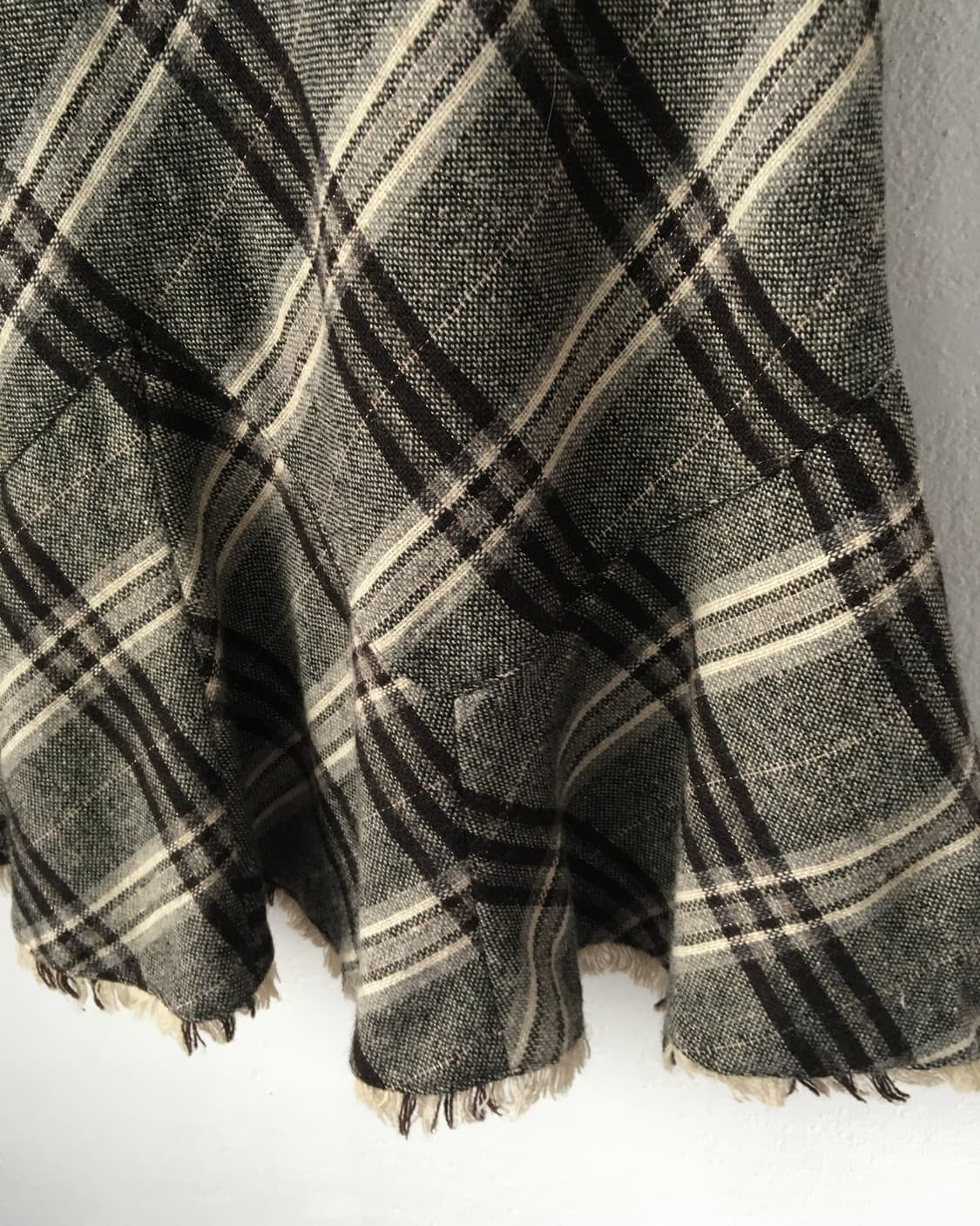 Check pattern woolen skirt 상품이미지2