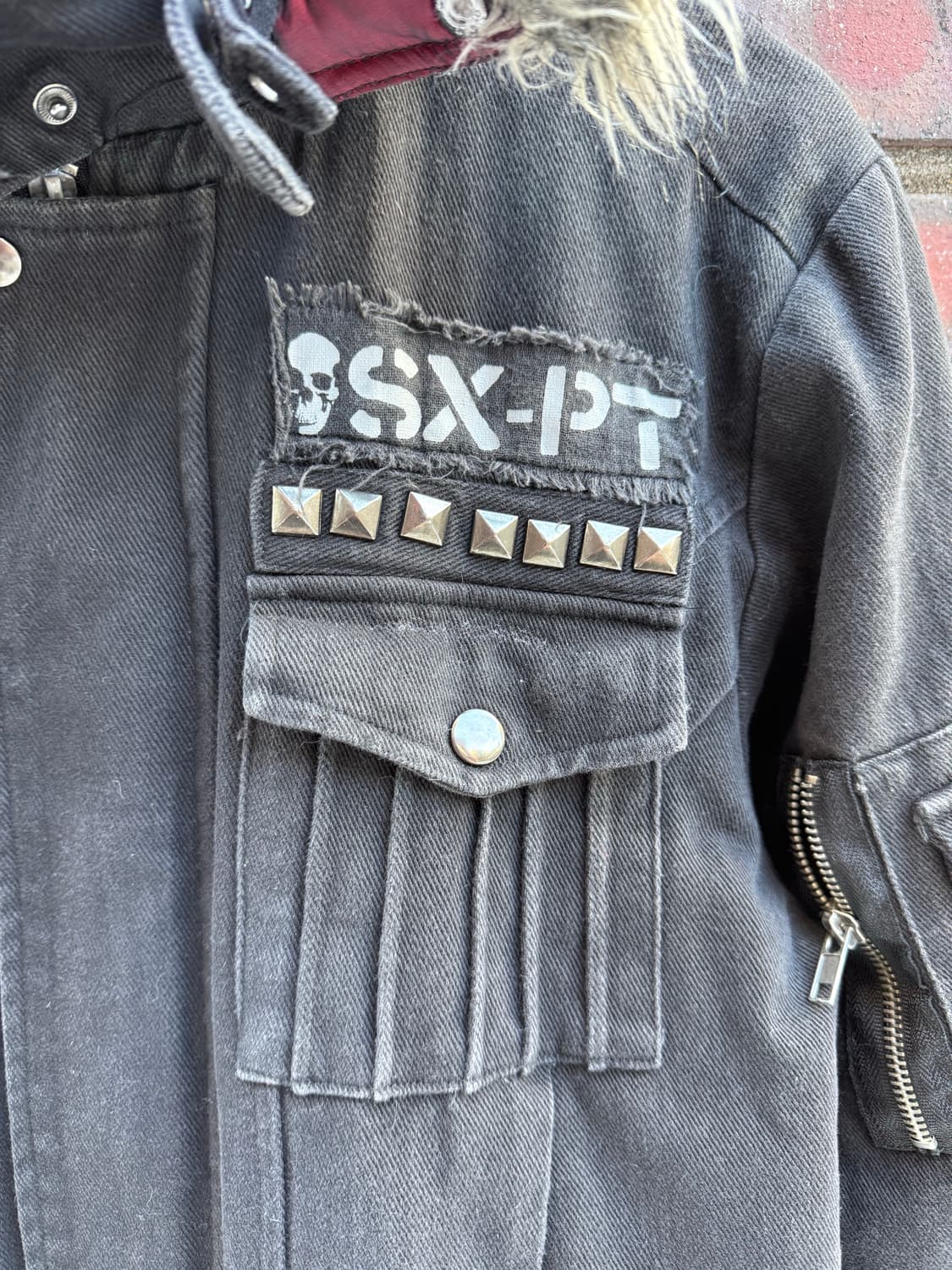 sexpot revenge 고딕 펑크 퍼 후드 자켓  상품이미지7