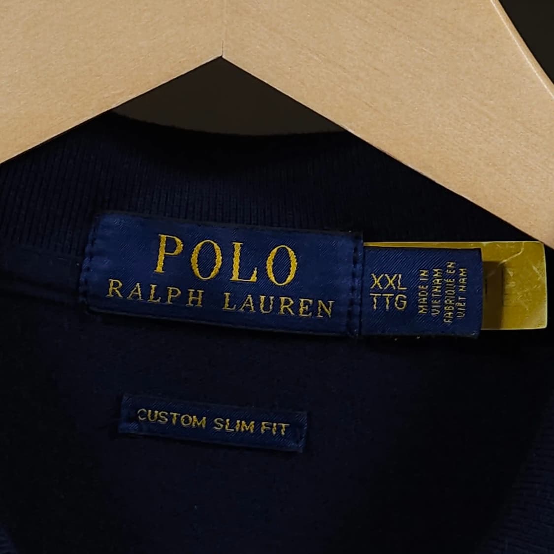 110)POLO 폴로 반팔 카라티 네이비 커스텀슬림핏 상품이미지3
