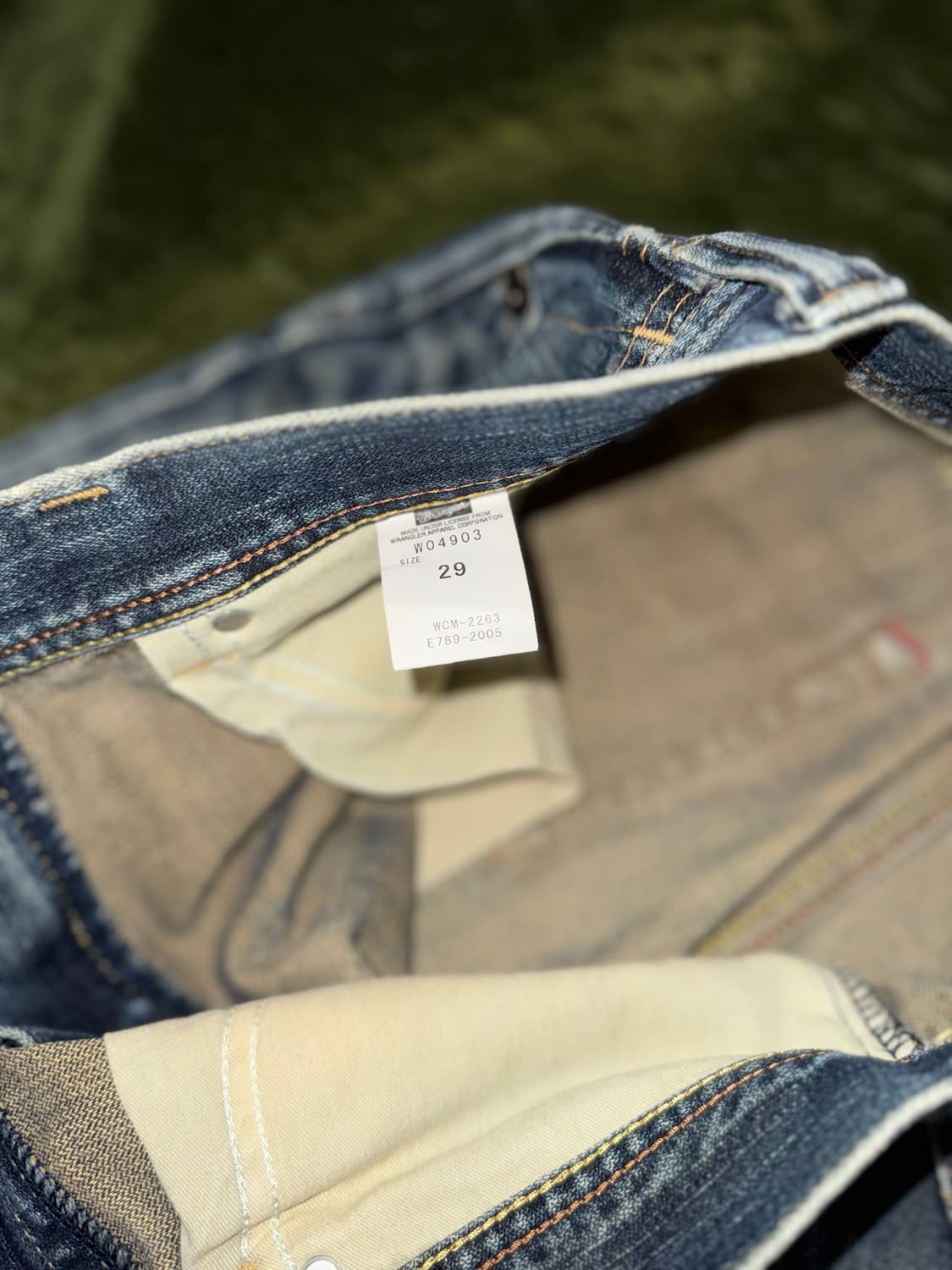 [29] wrangler 랭글러 재팬 레드 바텍 빈티지 워시드 데님 팬츠 상품이미지4