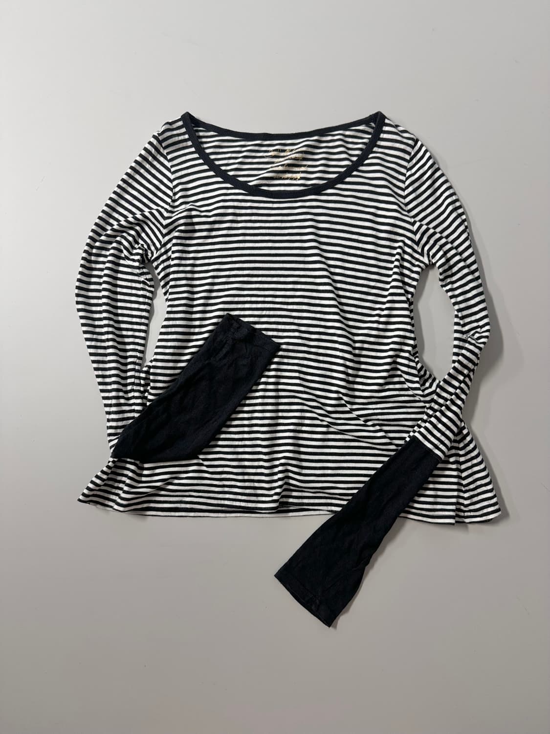 핸드 워머 슬리브 스트라이프 패턴 티 상품이미지6