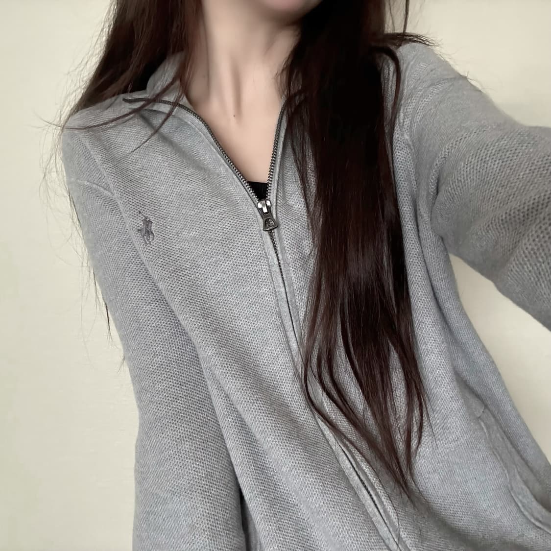 폴로 랄프로렌 그레이 니트집업 상품이미지3