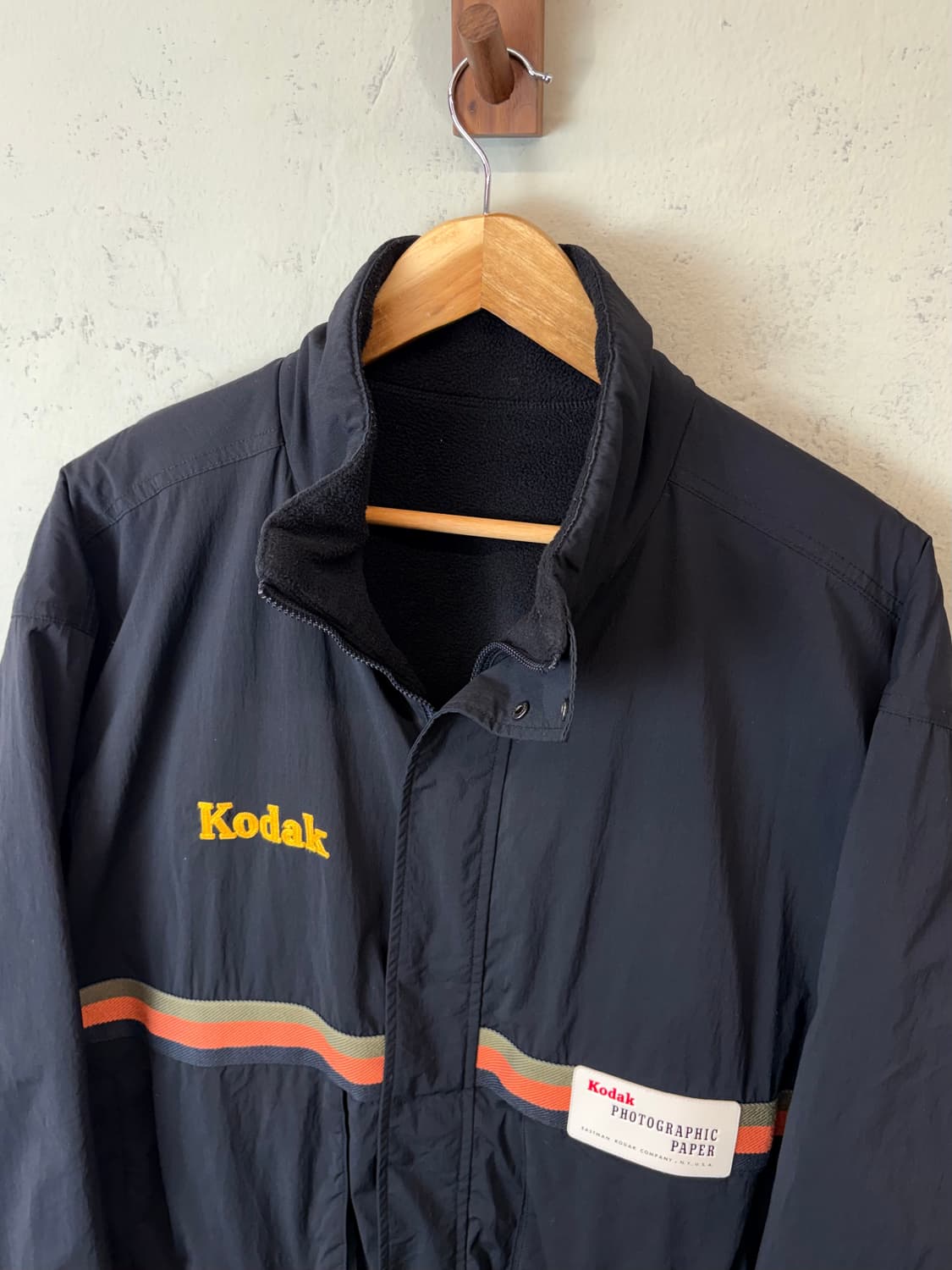 코닥 코다컬러 리버시블 플리스 빅로고 자켓 블랙 상품이미지7