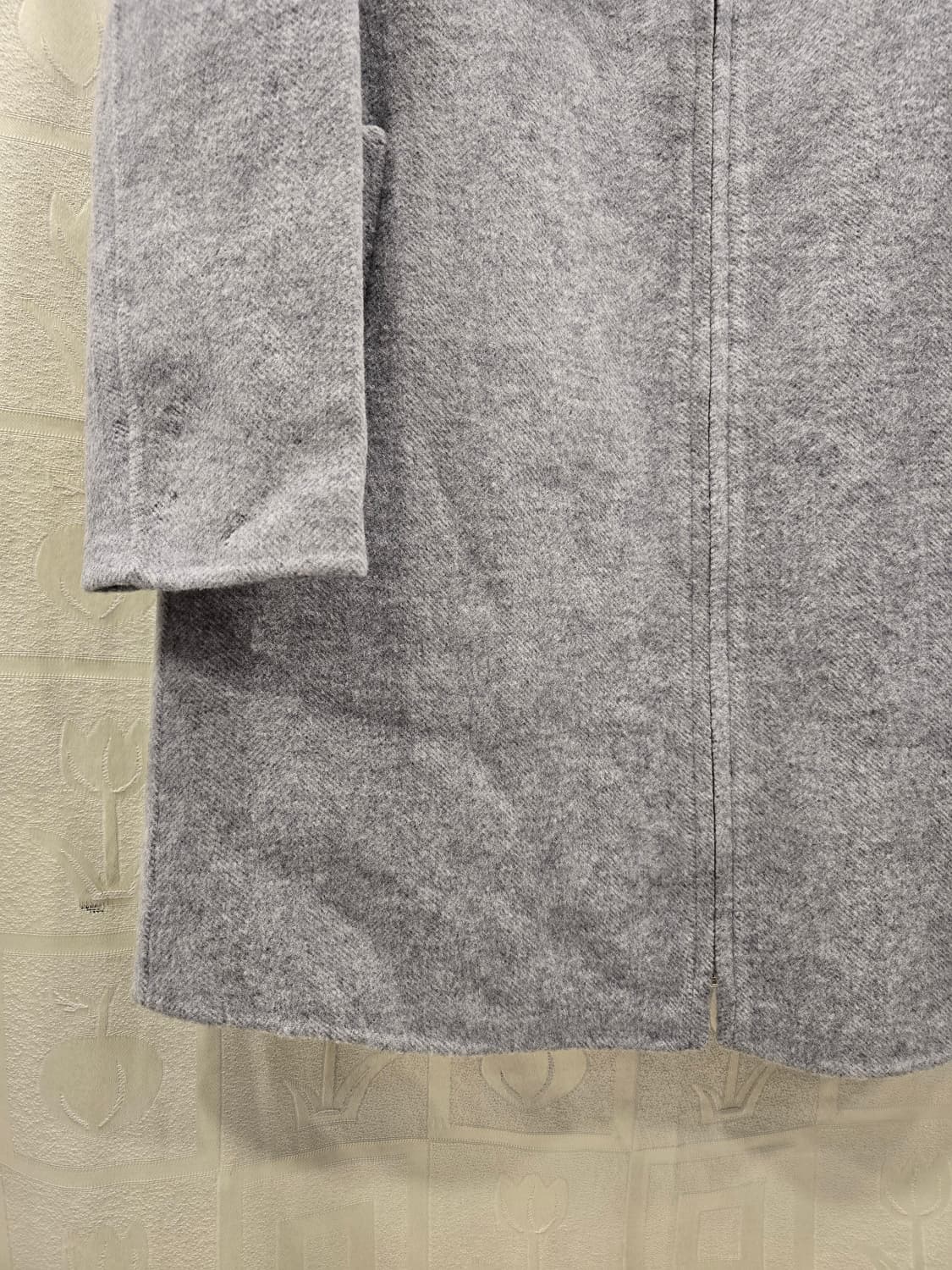 PAT 핸드메이드 여성 모+캐시미어 집업 코트 회색 90(S) 상품이미지4