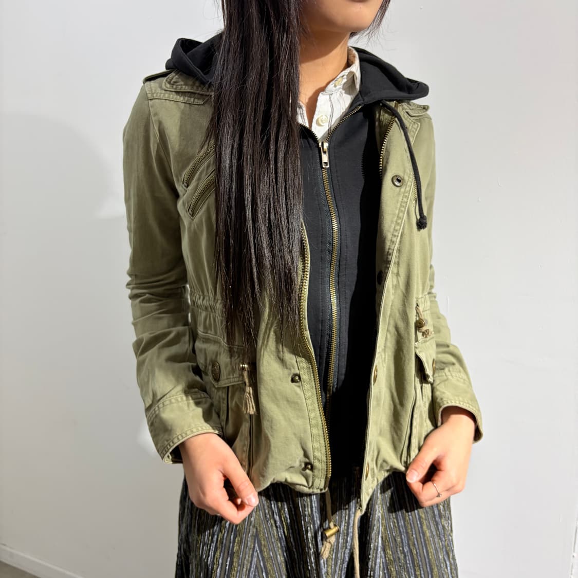 Cecil McBee y2k 레이어드 워크 자켓 상품이미지3