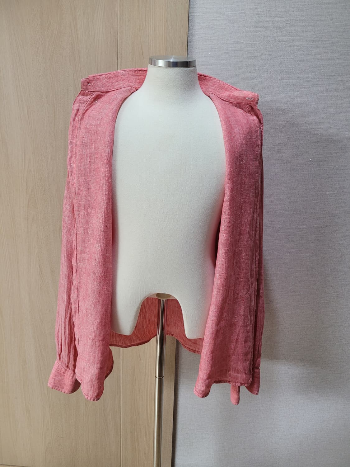 마시모두띠 Massimo Dutti 남자 린넨 셔츠 105 레드 상품이미지8