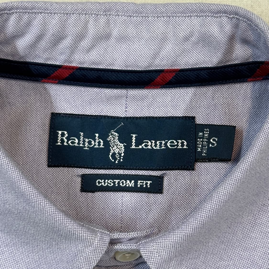 S) 폴로 랄프로렌 클래식 옥스포드 셔츠 커스텀핏 보라색 상품이미지6