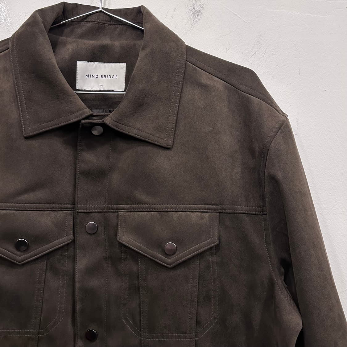 마인드브리지 스냅버튼 스웨이드 미니멀 자켓 상품이미지1