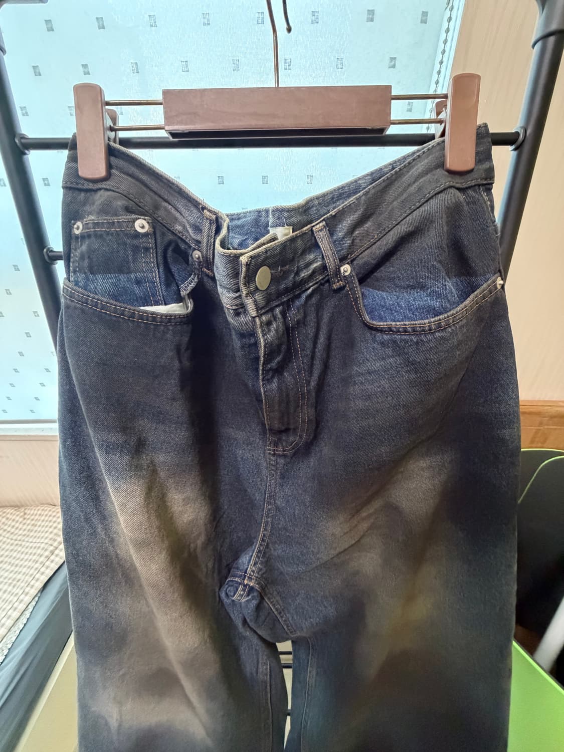 더티오일 데님 와이드 팬츠/35인치 상품이미지2