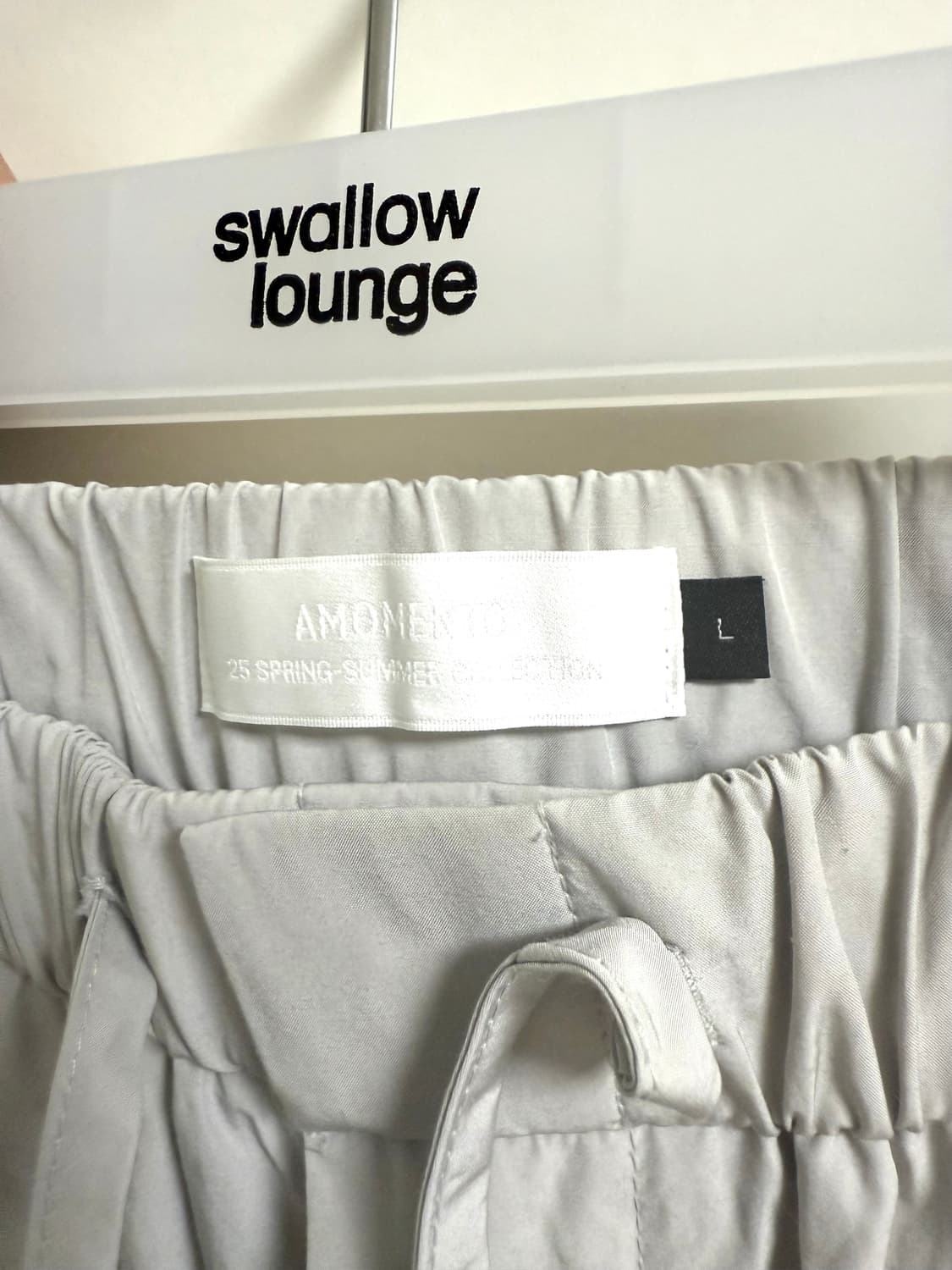 아모멘토 25ss Drawstring Pants (grey) 상품이미지4