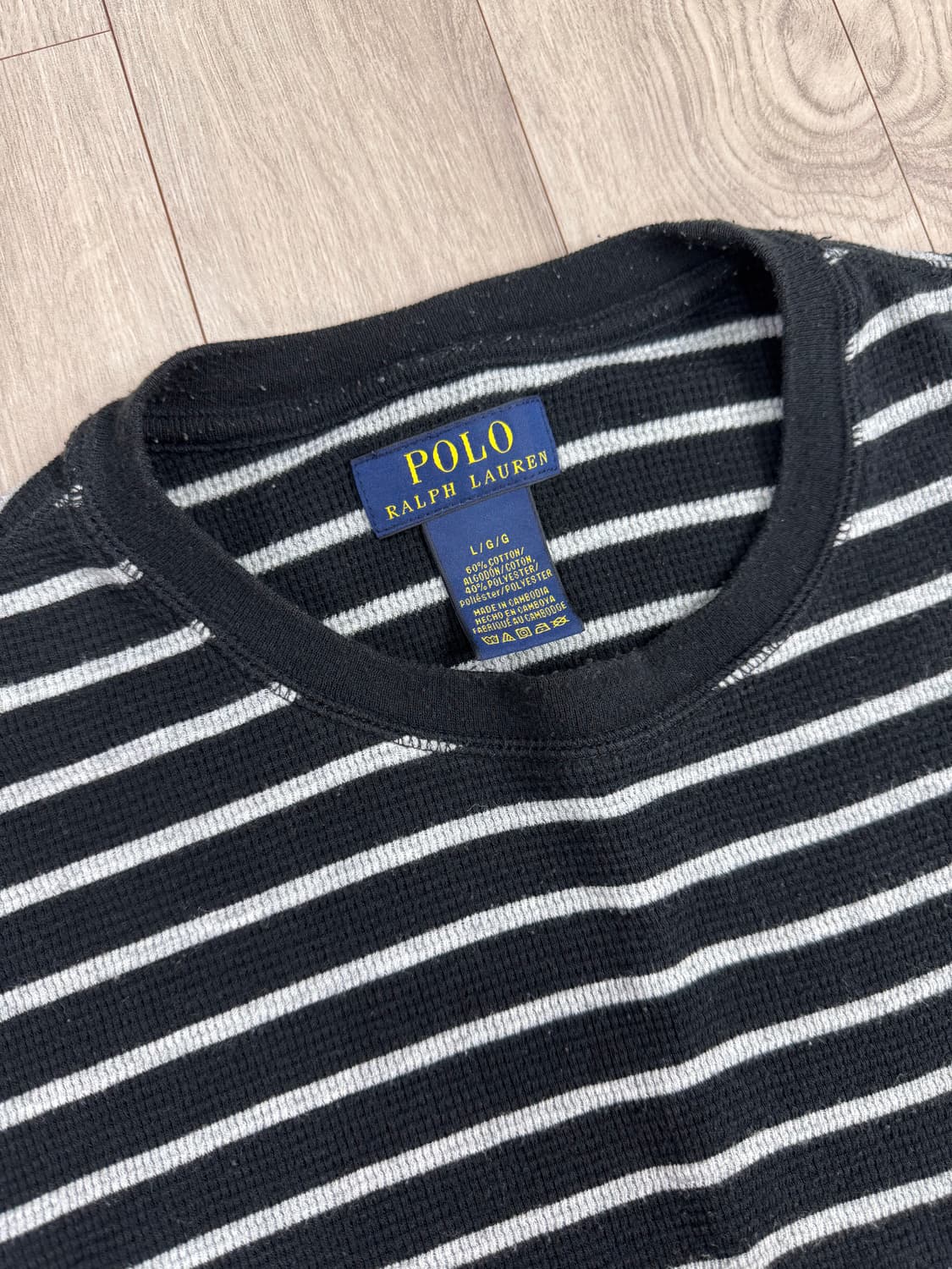폴로 랄프로렌 스트라이프 엄성현 와플 니트 상품이미지4