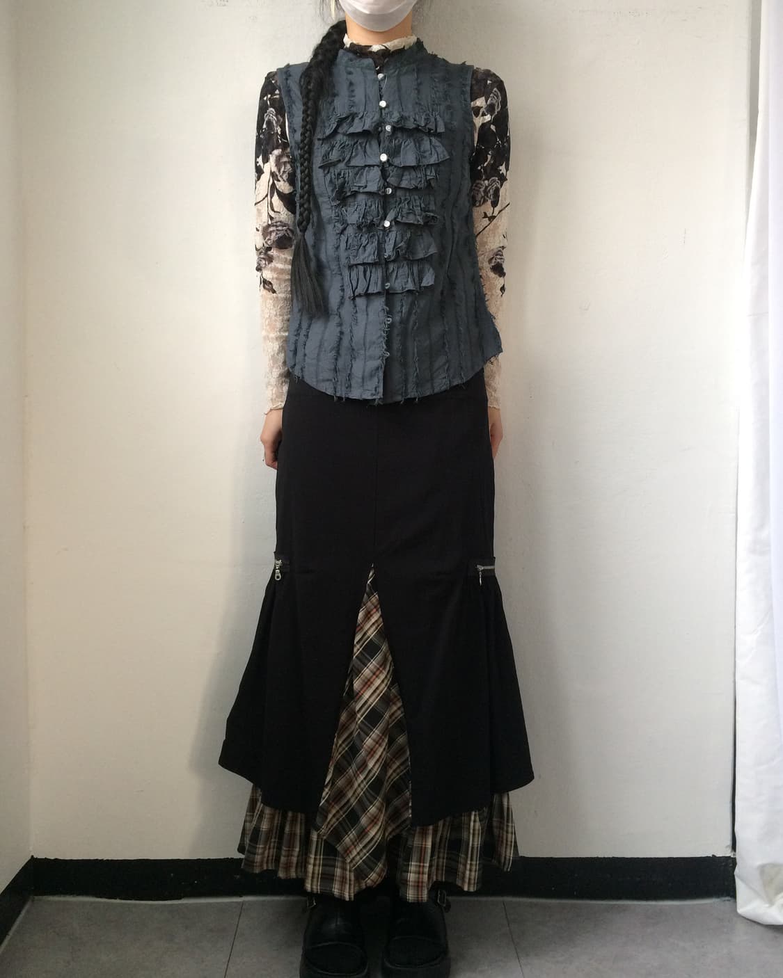 Ruffle point vest 상품이미지5