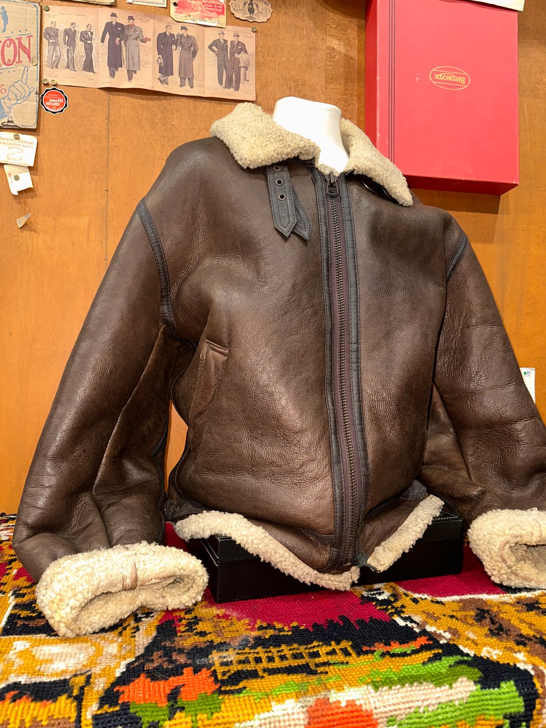 ( XL-2XL ) B3무스탕 레더자켓 워크웨어 빅사이즈가죽 가죽자켓 상품이미지3