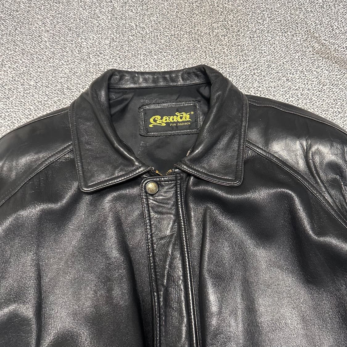 블랙 레더 자켓 상품이미지2