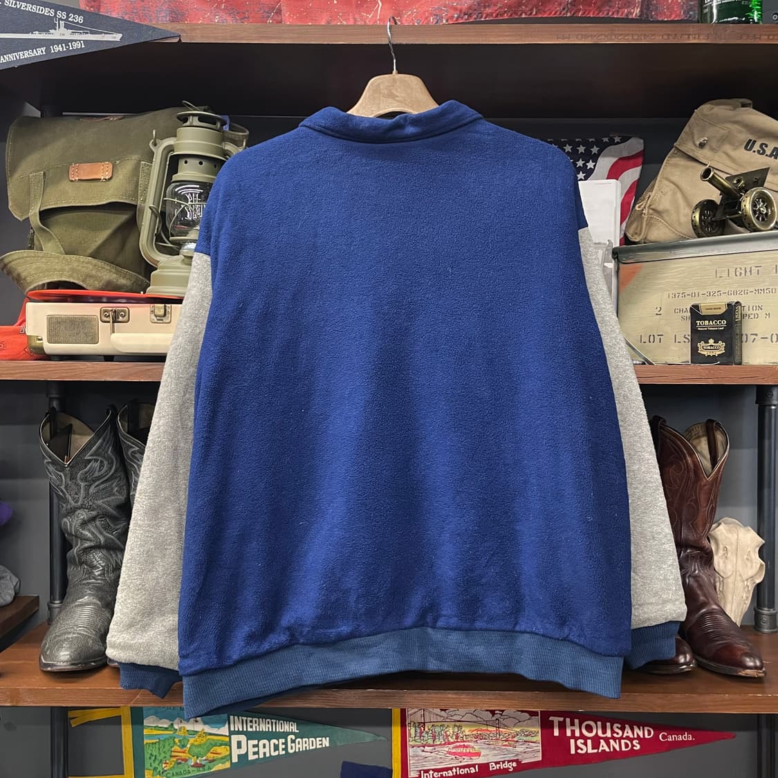 90s 엘엘빈 Made in USA 플리스 버튼 바시티 자켓 N407 상품이미지2