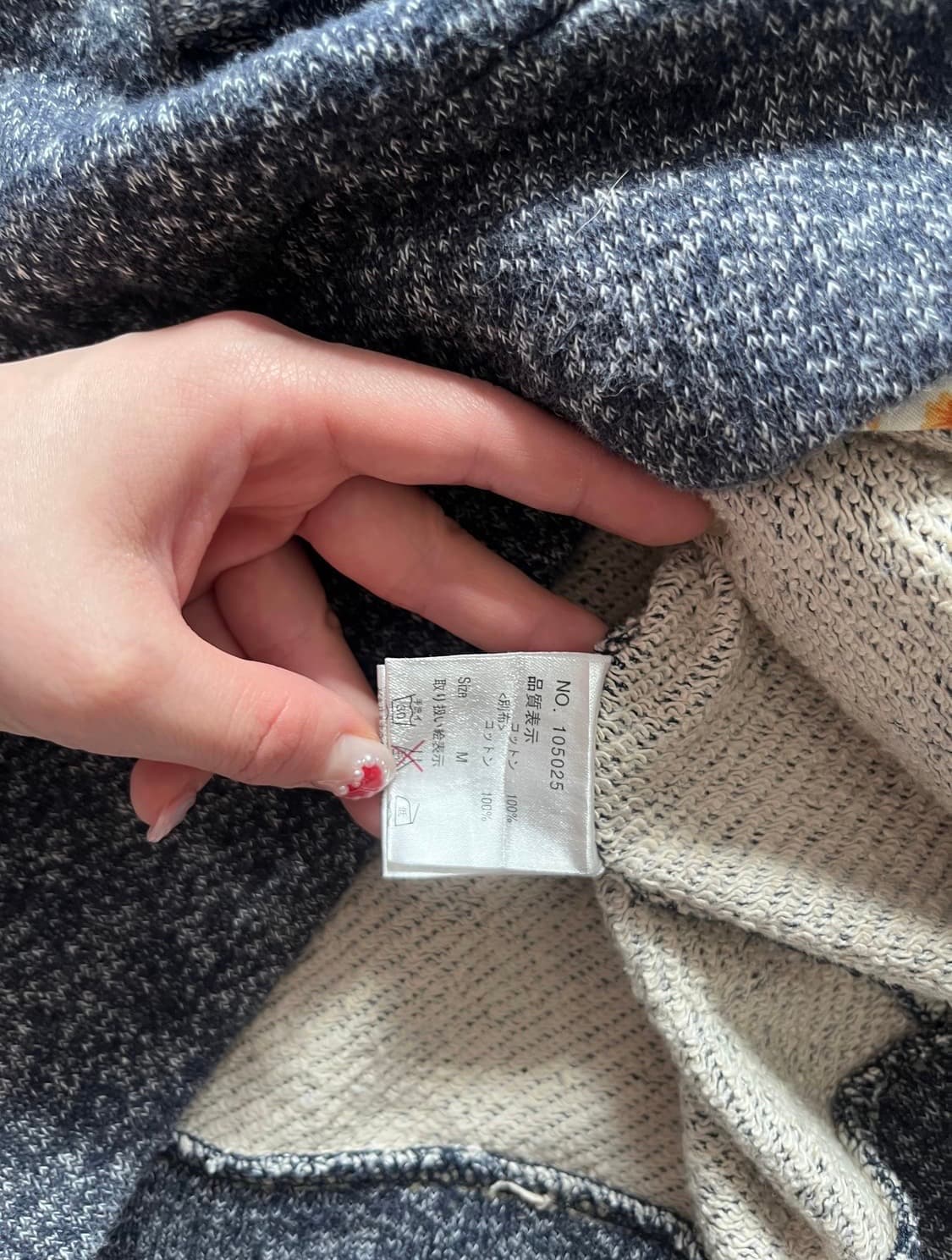 모리걸 버튼 단추 잔꽃 니트 후드 상품이미지5