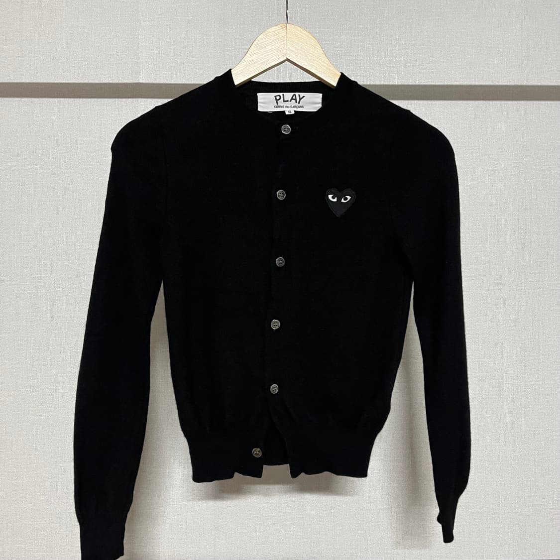 꼼데가르송 블랙 가디건 S 상품이미지1