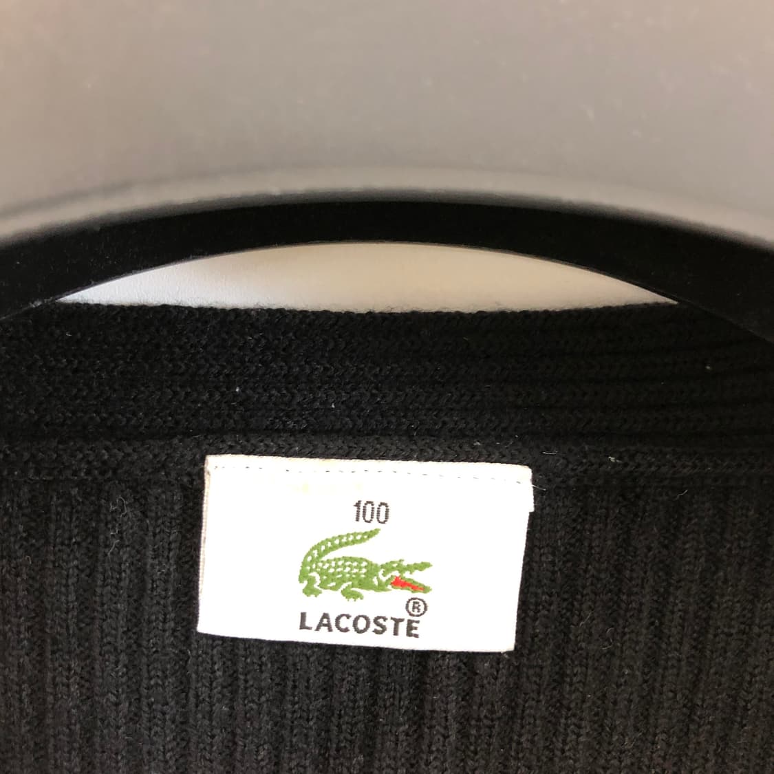 라코스테 골지 브이넥니트 100 패치로고 상품이미지5