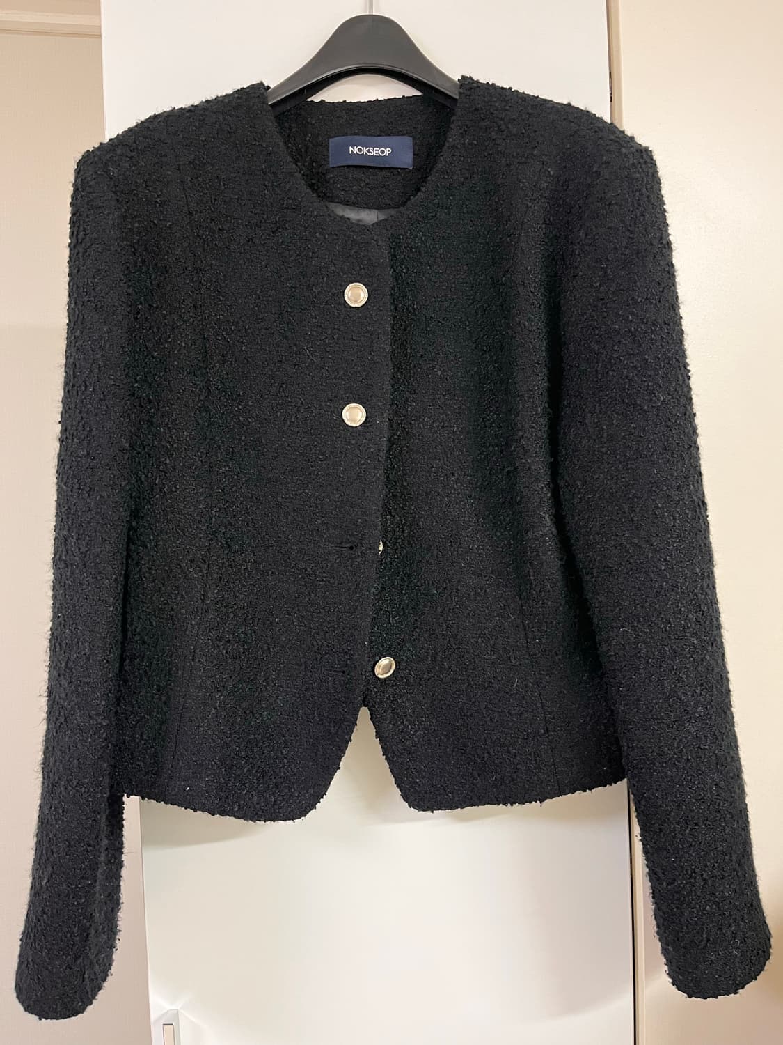 녹섭 블랙 트위드 자켓 상품이미지2