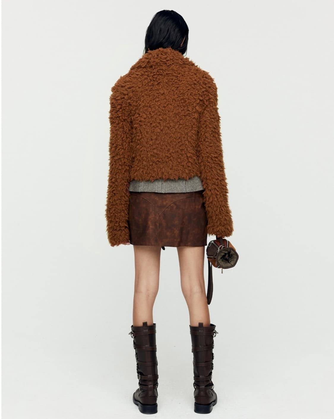 앤더슨벨 브라운 퍼 가디건(s사이즈 브라운) 상품이미지2