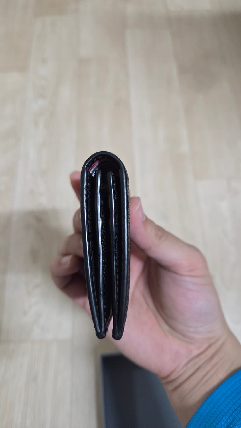 톰브라운 페블 그레인 레더 더블 카드 홀더 블랙 상품이미지6