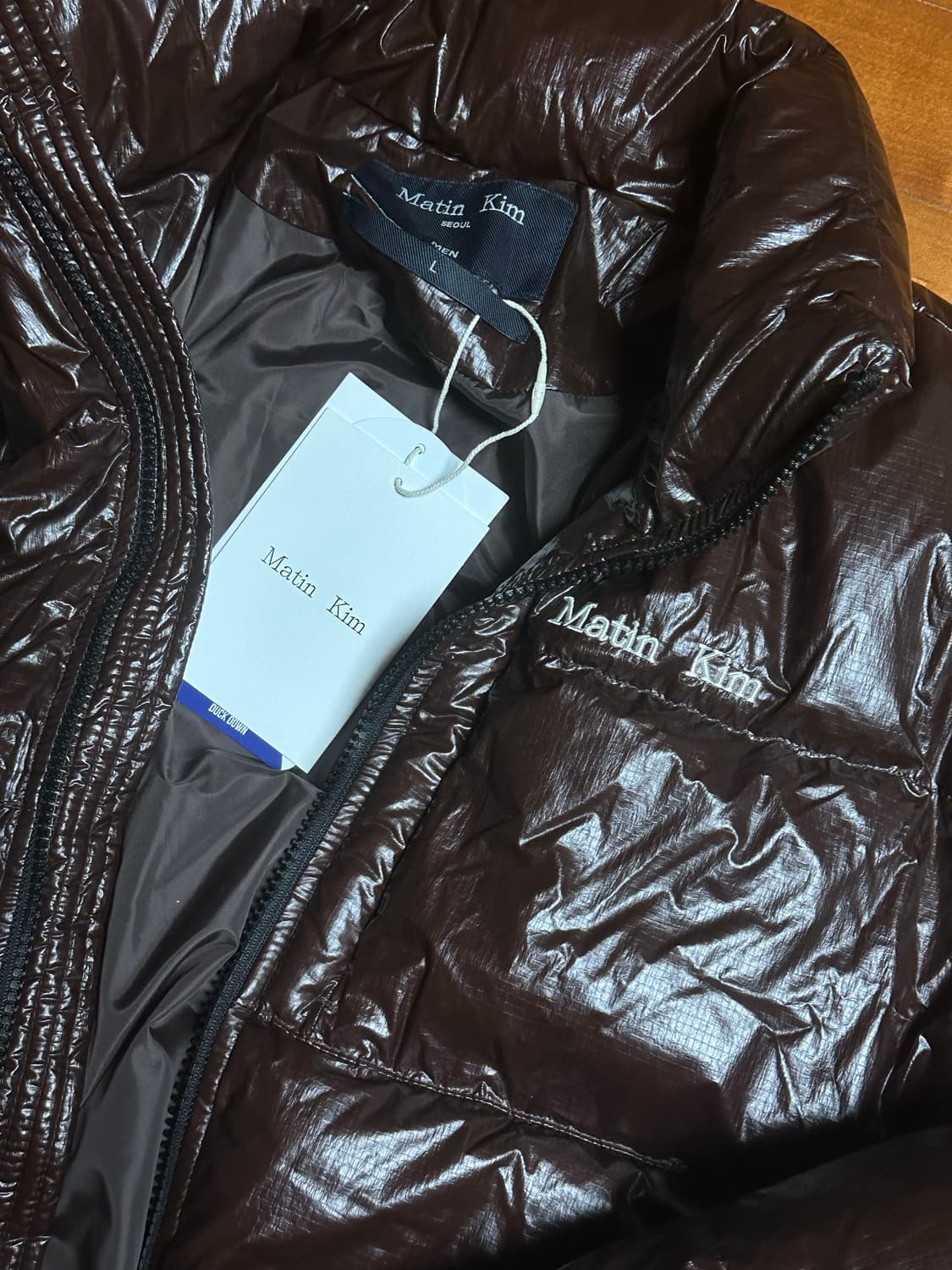 마뗑킴 글로시 패딩 다크브라운 상품이미지5